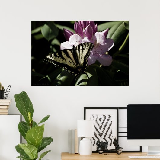 Swallowtail & Rhododendron Print (Thuiskantoor)