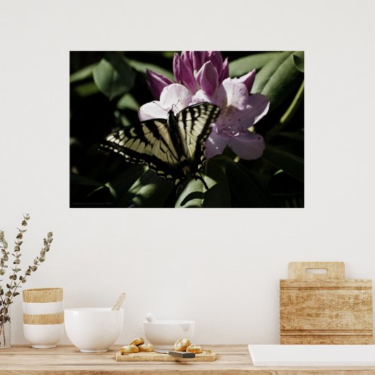 Swallowtail & Rhododendron Print (Keuken)