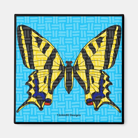 Swallowtail (vierkant) - Magneet (Voorkant)