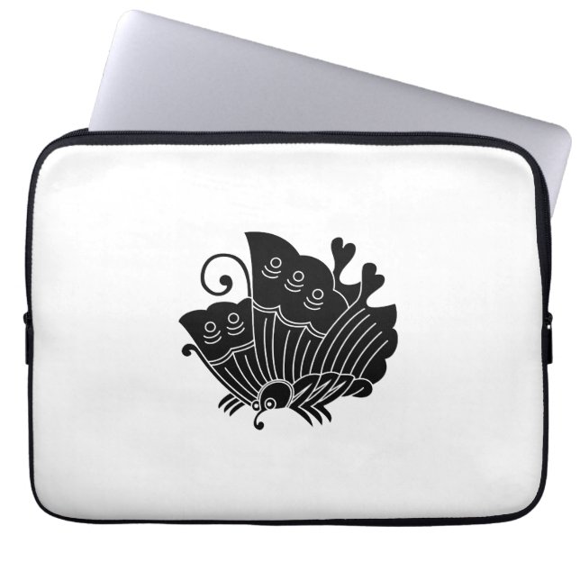 Swallowtail vlinder laptop sleeve (Voorkant)