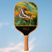 Swallowtail Vlinder Oranje Coneflower Monogram Pickleball Paddle