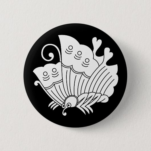 Swallowtail vlinder ronde button 5,7 cm (Voorkant)