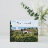 Swallowtail vuurtoren North Head New Brunswick Briefkaart (Staand voorkant)