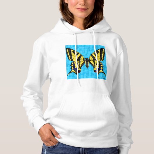 Swallowtail (wit) - Dames sweatshirt met capuchon (Voorkant)