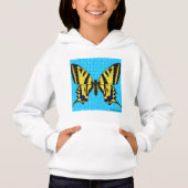 Swallowtail (wit) - Girl's Pull-Over Hoodie (Voorkant)
