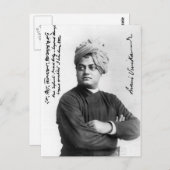 Swami Vivekananada in America 1893 Post Briefkaart (Voorkant / Achterkant)