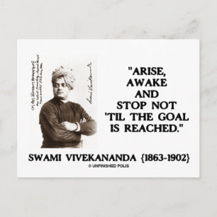 Swami Vivekananda Arise Awake Stop niet met 'Til G Briefkaart