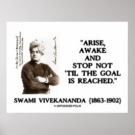 Swami Vivekananda Arise Awake Stop niet Til Goal Poster