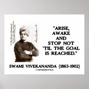 Swami Vivekananda Arise Awake Stop niet Til Goal Poster