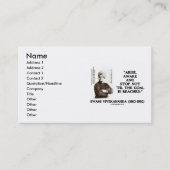 Swami Vivekananda doet zich het Wakkere Doel Til Visitekaartje (Voorkant)