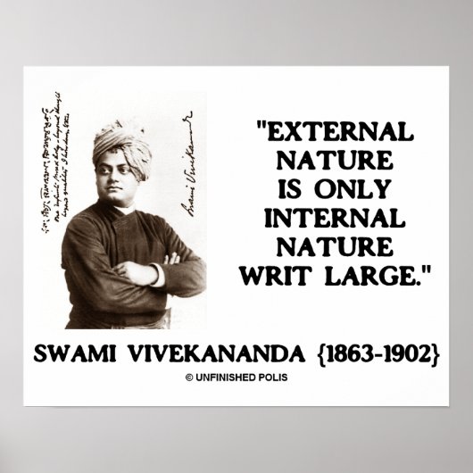 Swami Vivekananda Externe Natuur Interne Natuur Poster (Voorkant)