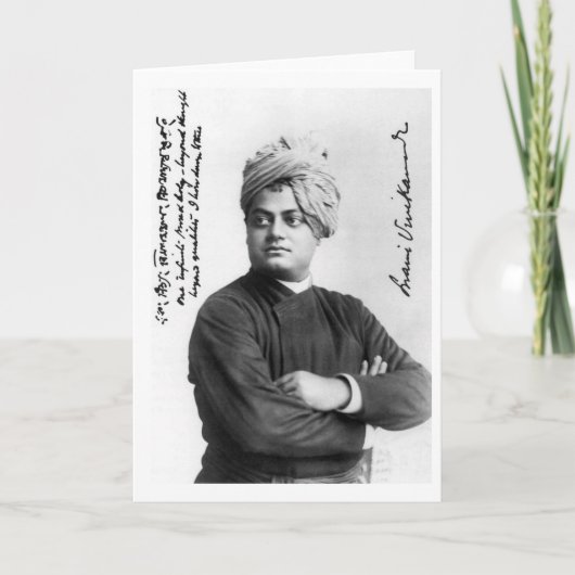 Swami Vivekananda Foto Amerika 1893 Kaart (Voorkant)