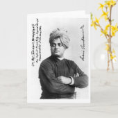  Swami Vivekananda Foto Amerika 1893 Kaart (Gele Bloem)