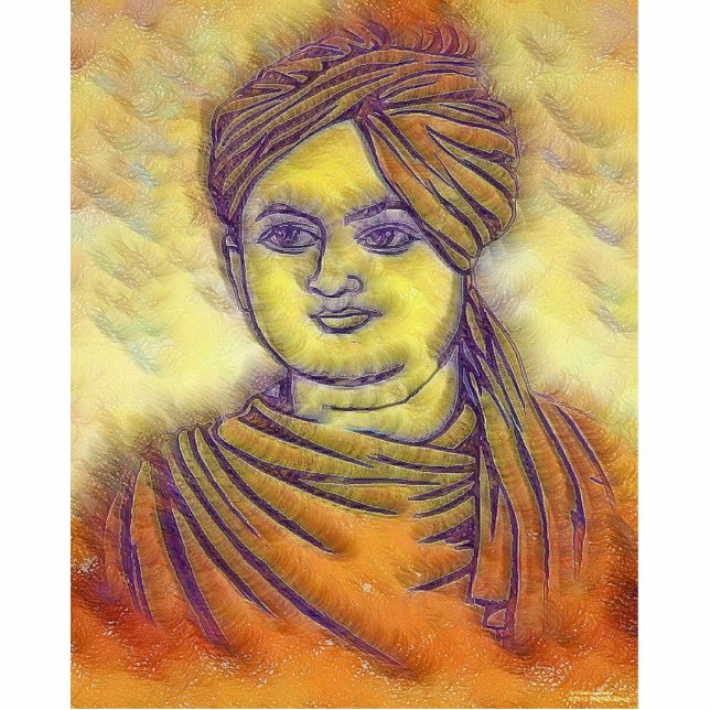 Swami Vivekananda Fotofoto's Staand Fotobeeldje (Voorkant)