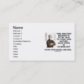 Swami Vivekananda is de grootste godsdienst die ei Visitekaartje (Voorkant)