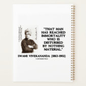 Swami Vivekananda Man bereikt imsteringsmateriaal Planner (Achterkant)