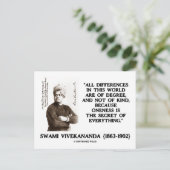 Swami vivekananda over het geheim van alles briefkaart (Staand voorkant)