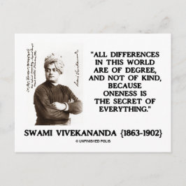 Swami vivekananda over het geheim van alles briefkaart