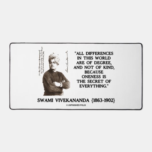 Swami vivekananda over het geheim van alles bureaumat (Voorkant)