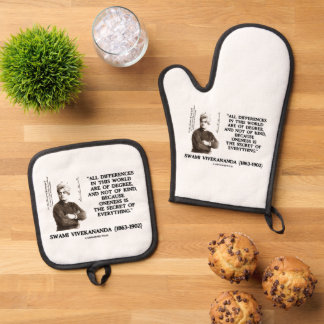 Swami vivekananda over het geheim van alles ovenwant & pannenlap set