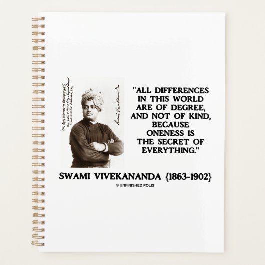 Swami vivekananda over het geheim van alles planner (Voorkant)