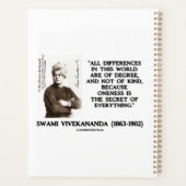 Swami vivekananda over het geheim van alles planner (Achterkant)