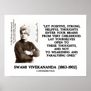 Swami Vivekananda Positief Sterke Nuttige Thoughts Poster