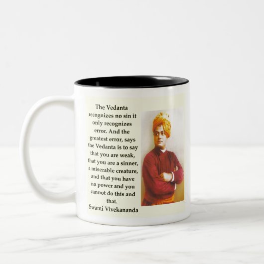 Swami Vivekananda Tweekleurige Koffiemok (Links)