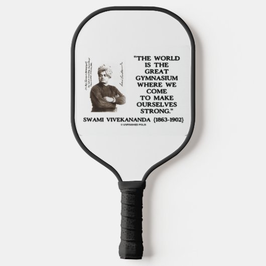 Swami Vivekananda Wereld Groot Gymnasium Sterk QTE Pickleball Paddle (Achterkant)