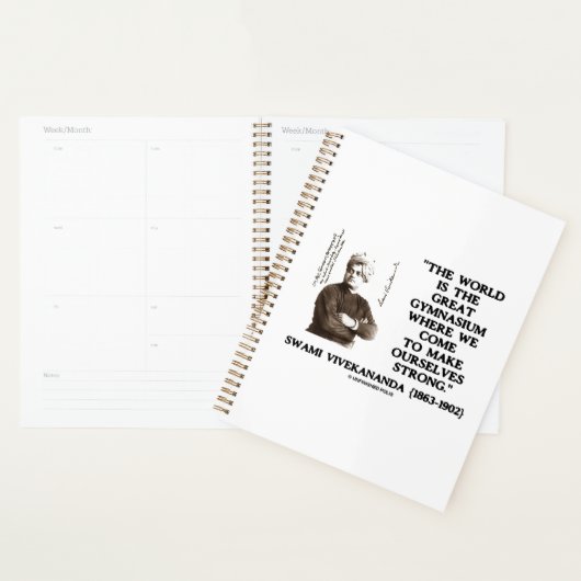 Swami Vivekananda Wereld Groot Gymnasium Sterk QTE Planner (Display)