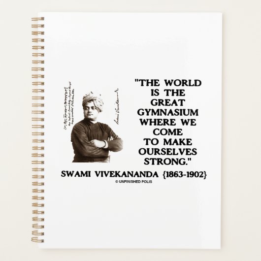 Swami Vivekananda Wereld Groot Gymnasium Sterk QTE Planner (Voorkant)