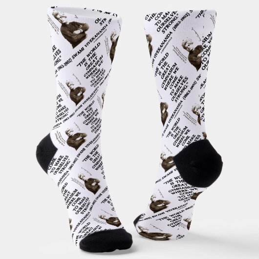 Swami Vivekananda Wereld Groot Gymnasium Sterk QTE Sokken (Gebogen)