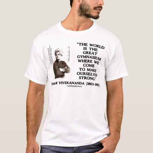 Swami Vivekananda World Great Gymnasium Strong T-shirt (Voorkant)