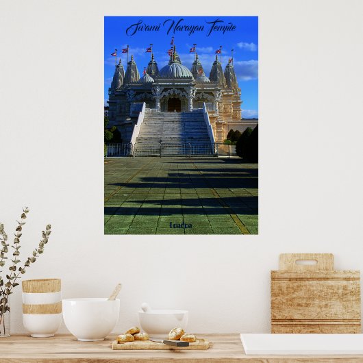 Swaminarayan Temple Londen Poster (Keuken)
