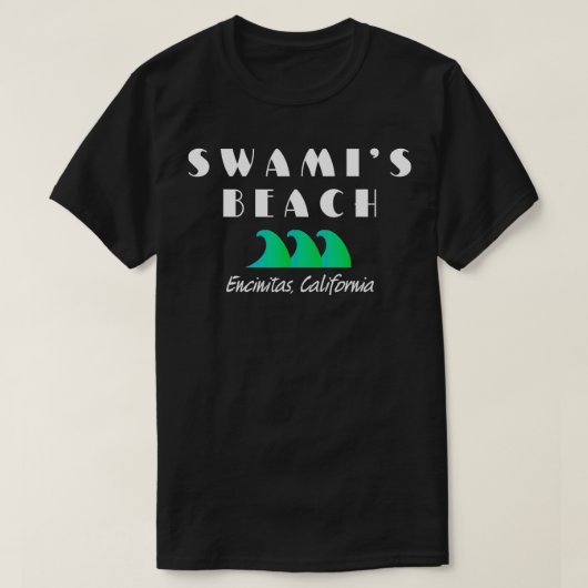 Swamis Beach Encinitas California Surf T-shirt (Design voorkant)