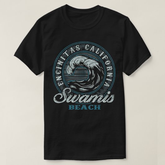 Swamis Retro Wave Circle Beach Gift T-shirt (Design voorkant)