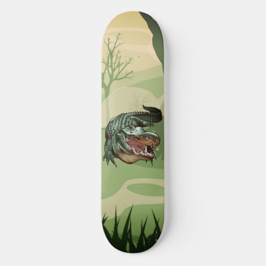 Swamp Alligator Gator Persoonlijk Skateboard (Voorkant)