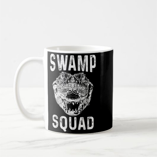 Swamp Alligator Squad Reptile Gator Lovers Funny Koffiemok (Links)