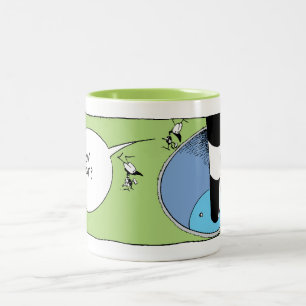 Swamp Ant Golf Putt Cartoon Tweekleurige Koffiemok