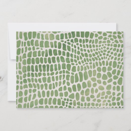 Swamp Birthday Invitation | Reptieluitnodiging Kaart (Achterkant)