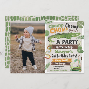 Swamp Birthday Invitation   Reptieluitnodiging Kaart
