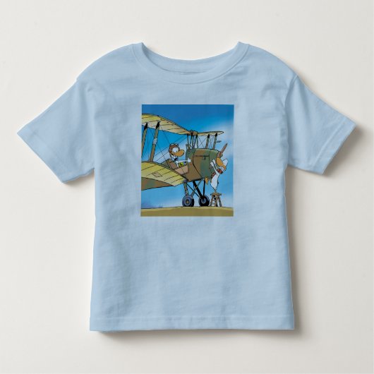 Swamp Ding Duck Biplane Toddler T-Shirt (Voorkant)