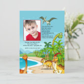 Swamp Dinosaurs foto uitnodiging (Staand voorkant)