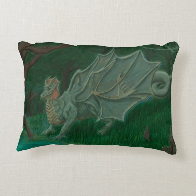 Swamp Dragon Accent Kussen (Achterkant)