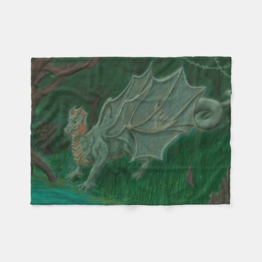 Swamp Dragon Fleece Deken (Voorkant (Horizontaal))