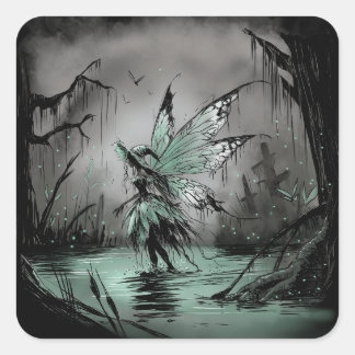 Swamp Fairy Vierkante Sticker