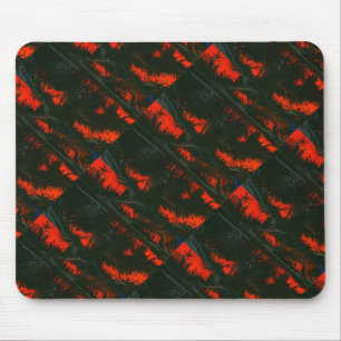 "Swamp Fire #1" Abstract Design Mousepad Muismat