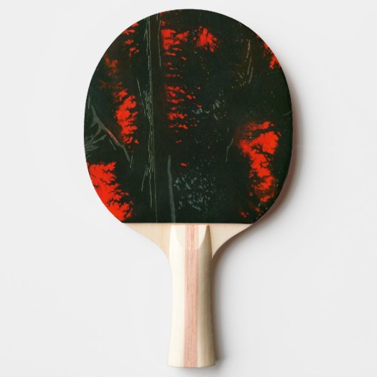 "Swamp Fire #1" Abstracte Ping Pong Paddle Tafeltennisbatje (Voorkant)