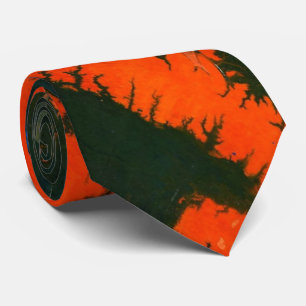 "Swamp Fire #2" Abstract Stropdas ontwerp