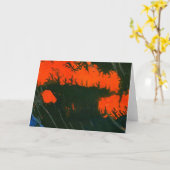 "Swamp Fire #2" Abstract Wenskaart ontwerp Kaart (Gele Bloem)